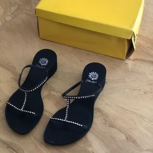 Yellow Box Wedge Flip Flops - Sz 7